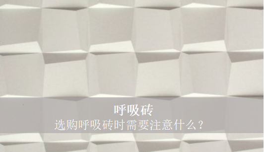 呼吸磚 選購(gòu)呼吸磚時(shí)需要注意什么？